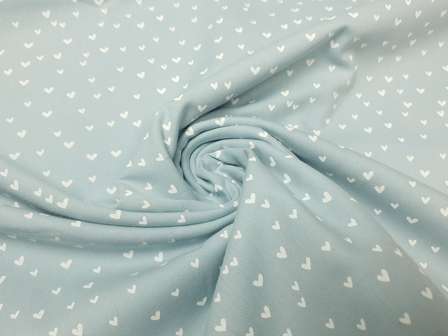 Mini Hearts hellblau/offwhite