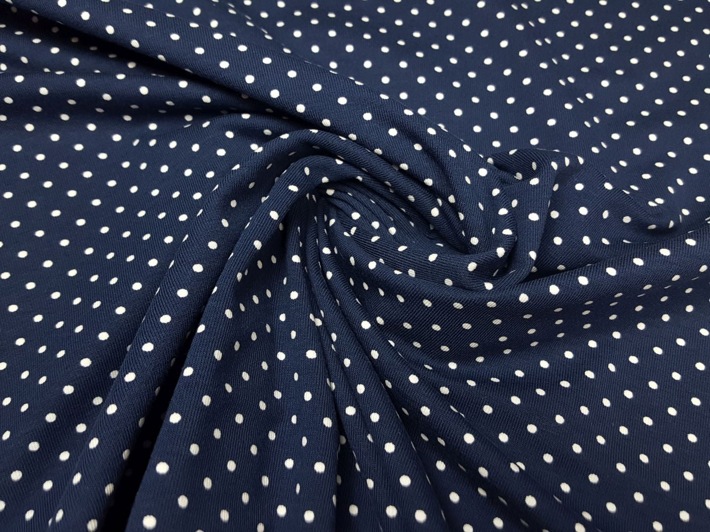 Mini Punkte blau/weiss