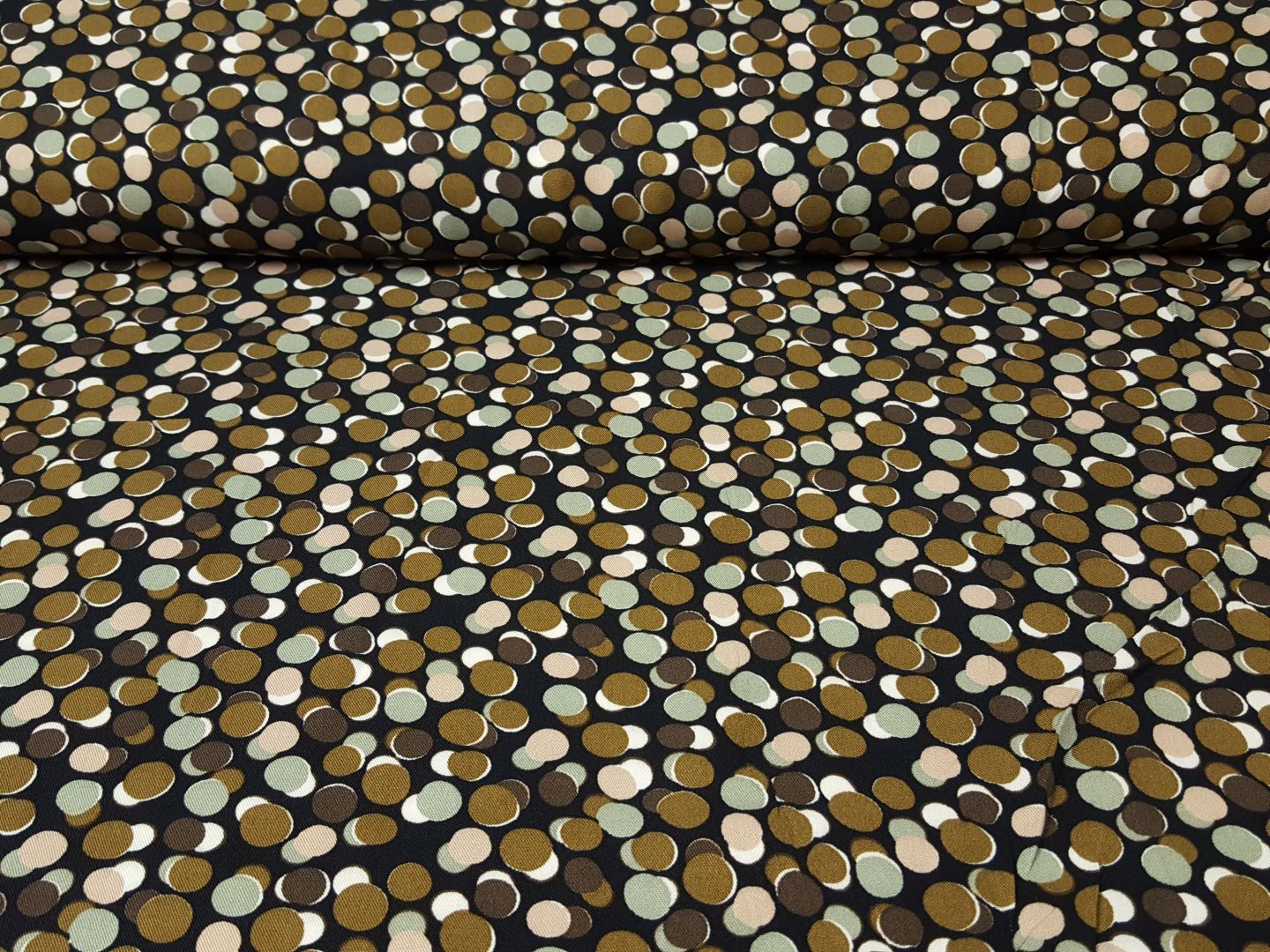 Mix Dots schwarz/ocker/schlamm