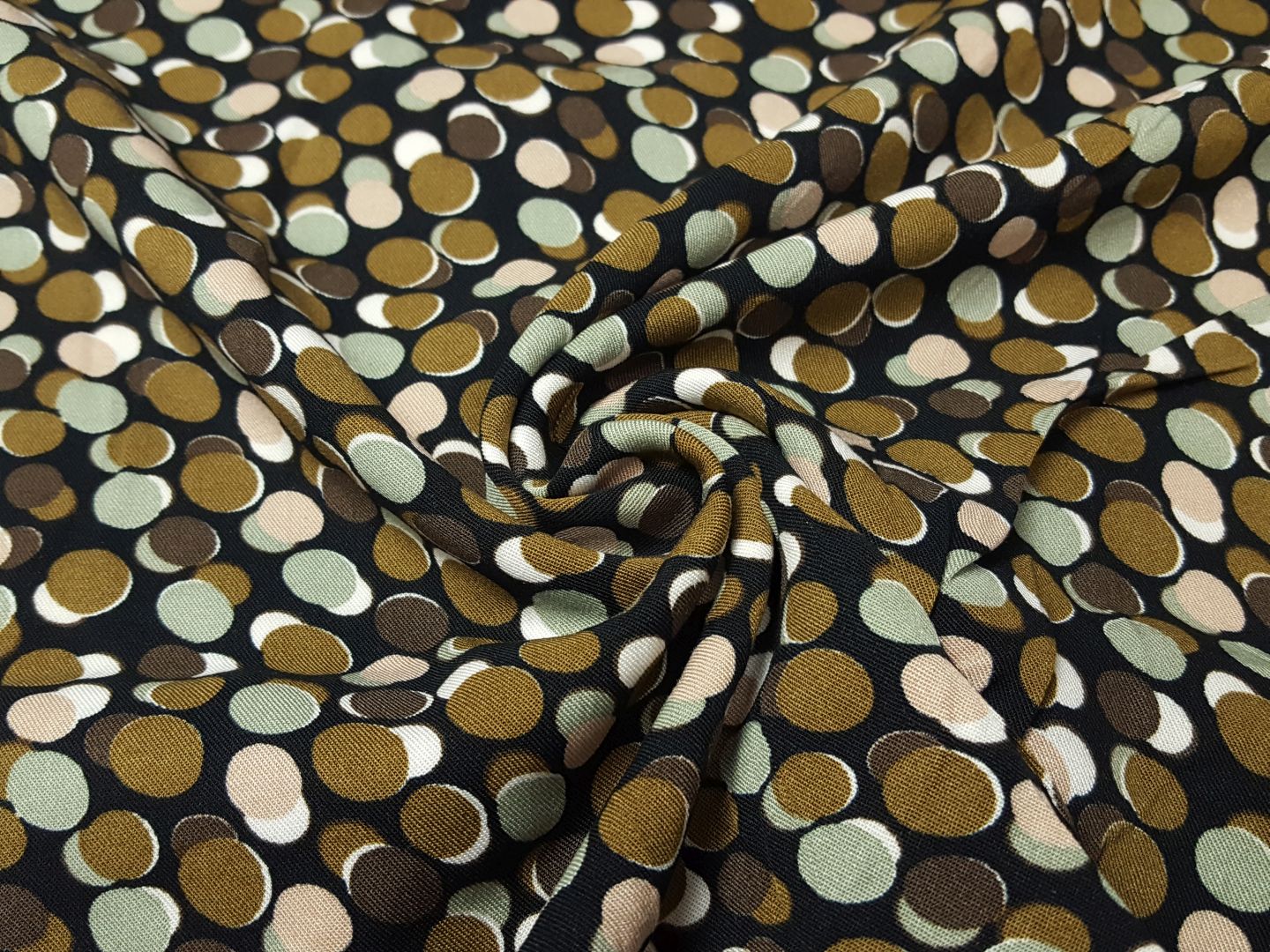 Mix Dots schwarz/ocker/schlamm