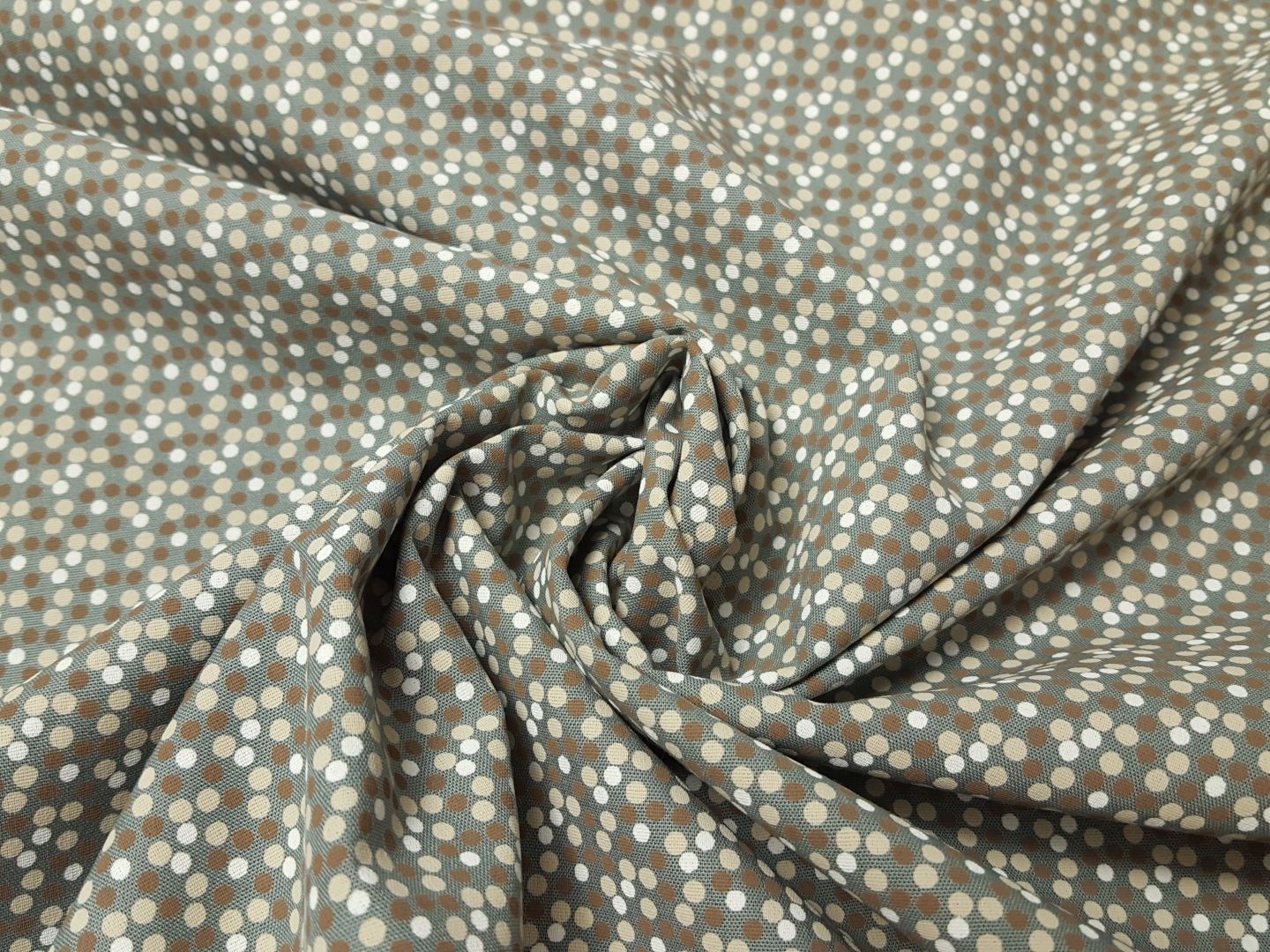 Multi Dots dusty grün/braun/ecru