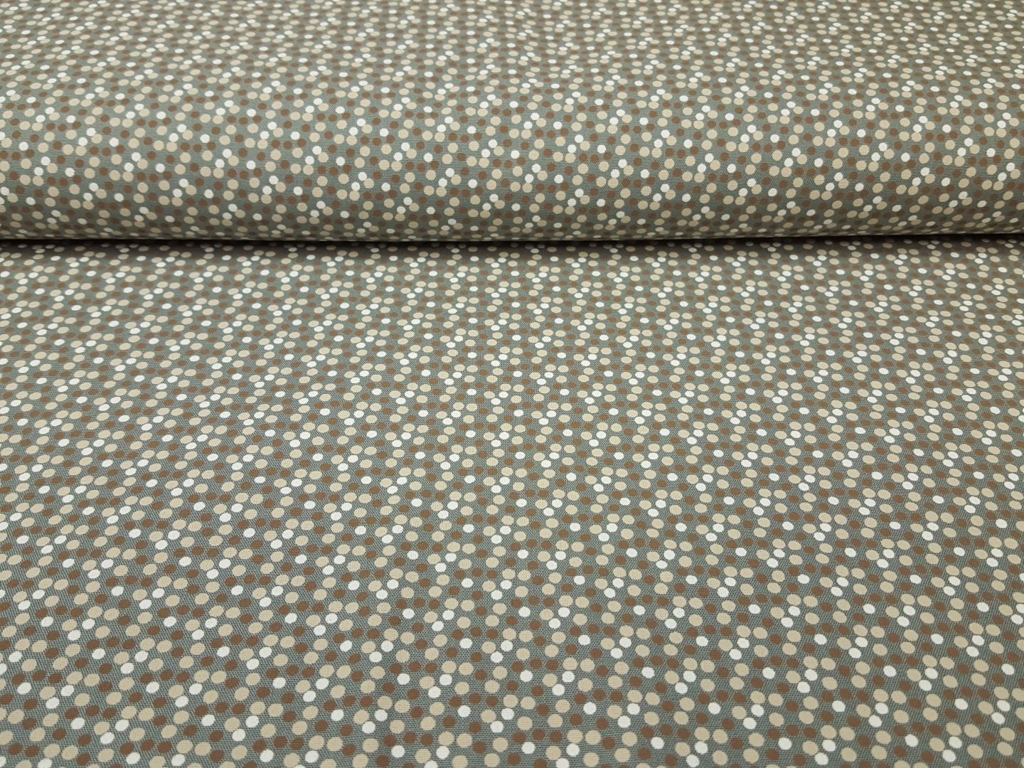 Multi Dots dusty grün/braun/ecru