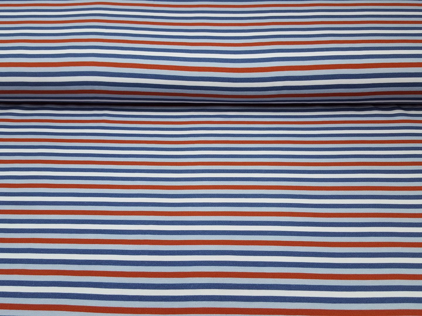 Multicolour Stripe jeansblau/rost/ecru