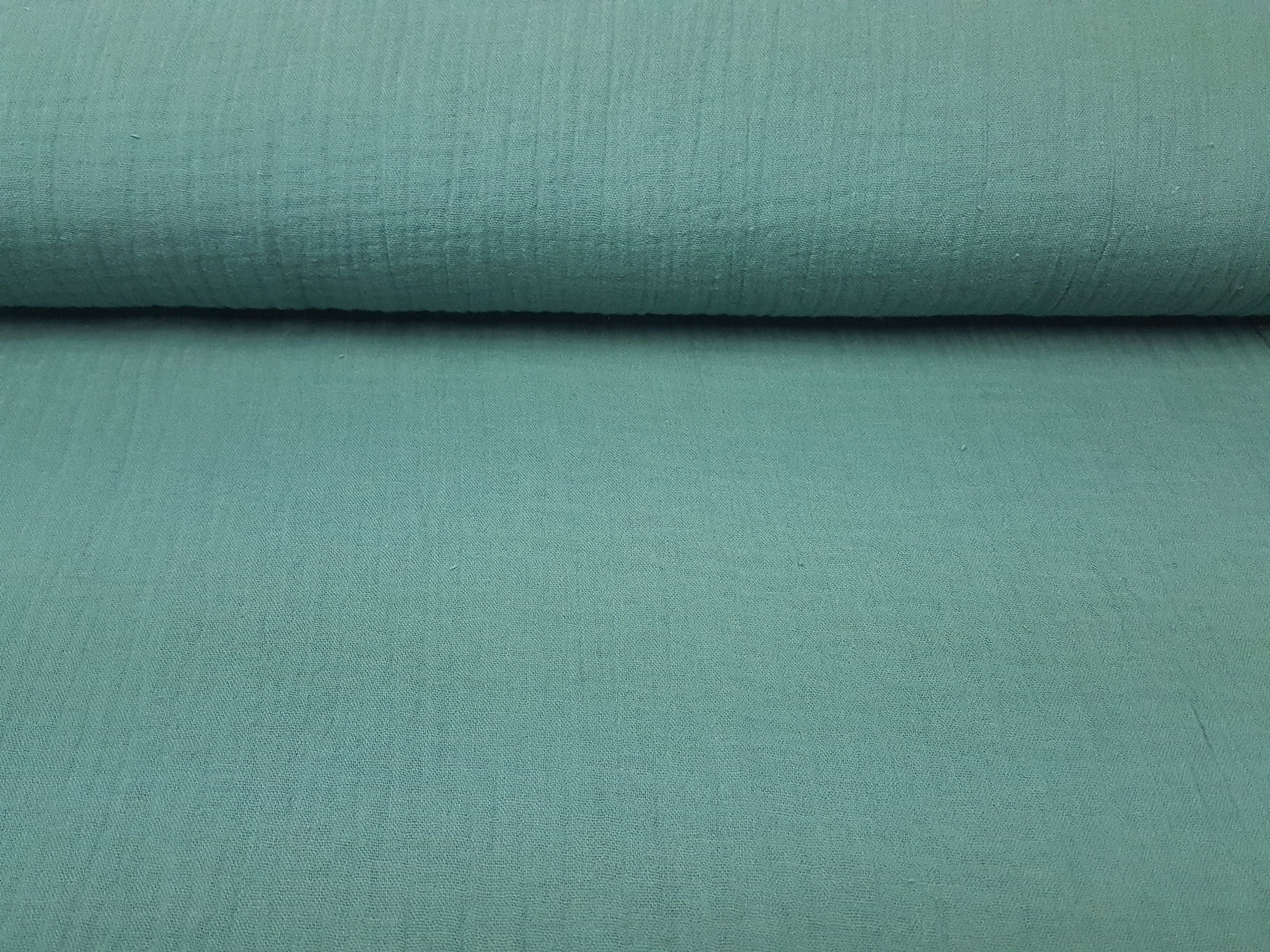 Muslin-Double Gaze dunkles aqua