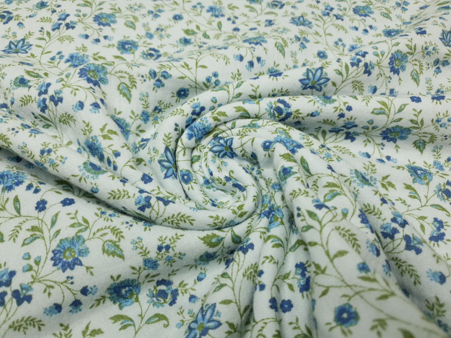 Einzelstück Muslin-Double Gaze Emmi hellblau/grün/blau
