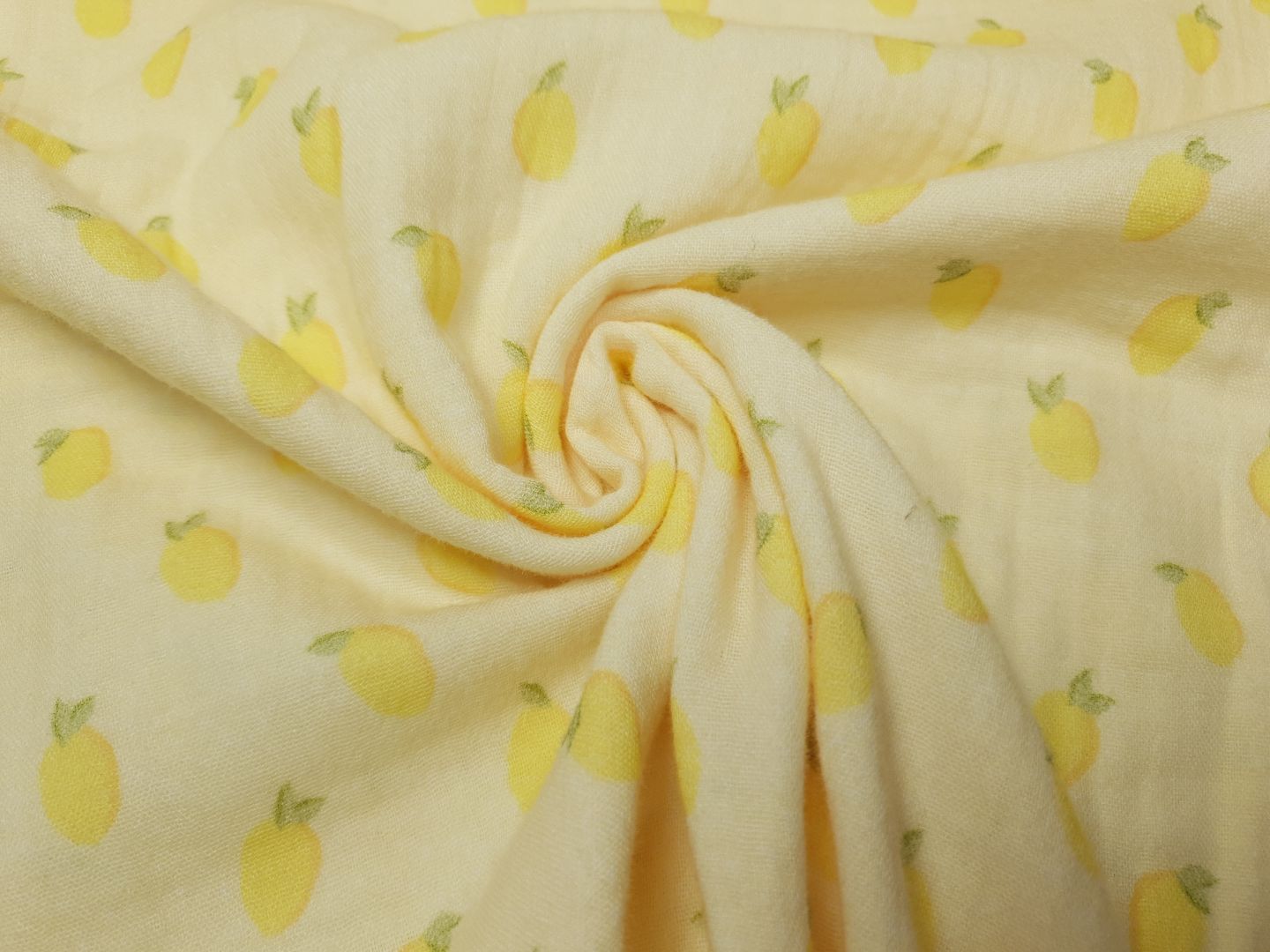 Muslin-Double Gaze Lemons vanille/gelb