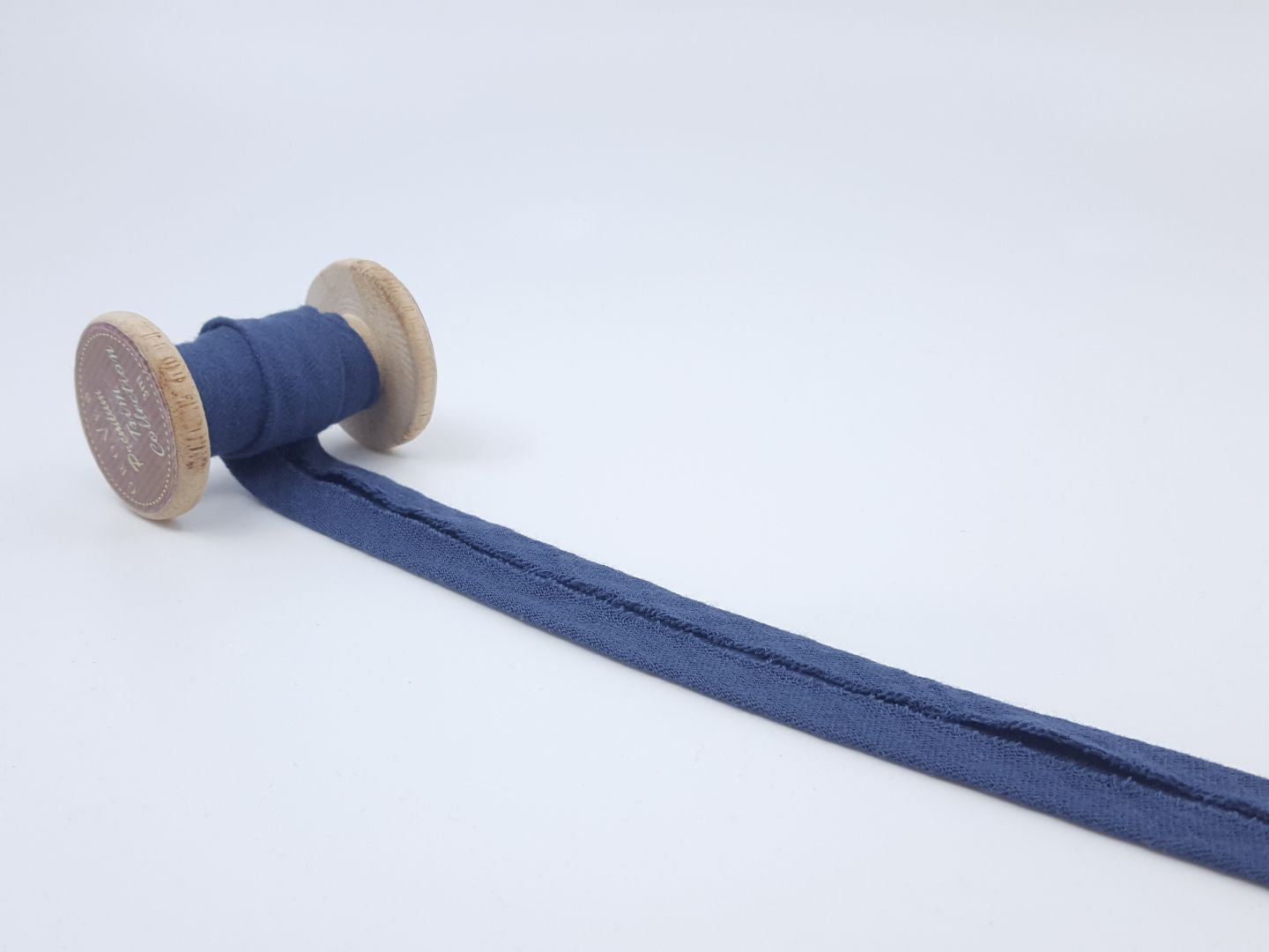 Muslin/Double Gaze Schrägband jeansblau