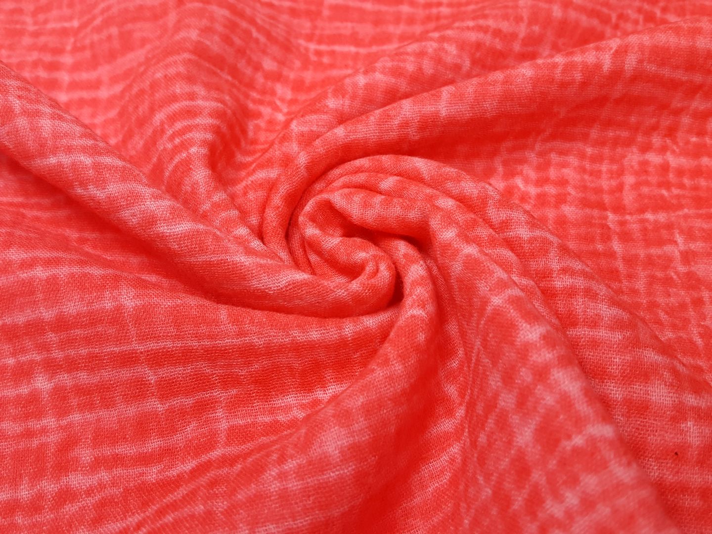 Muslin-Double Gaze Tie Dye koralle