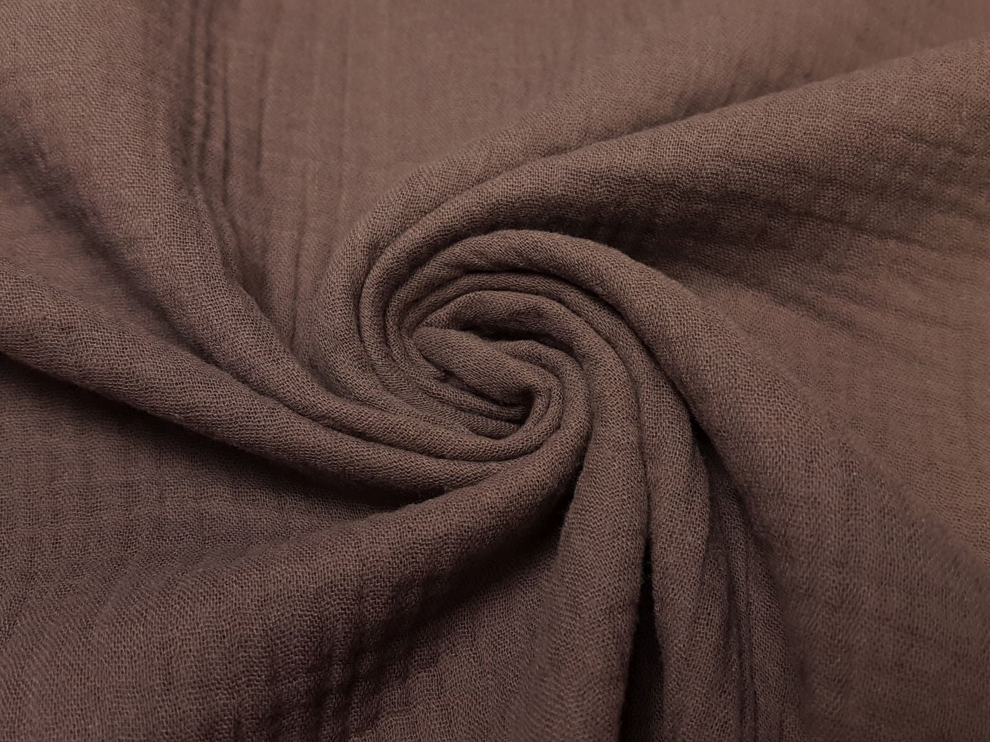 Muslin-Double Gaze uni braun