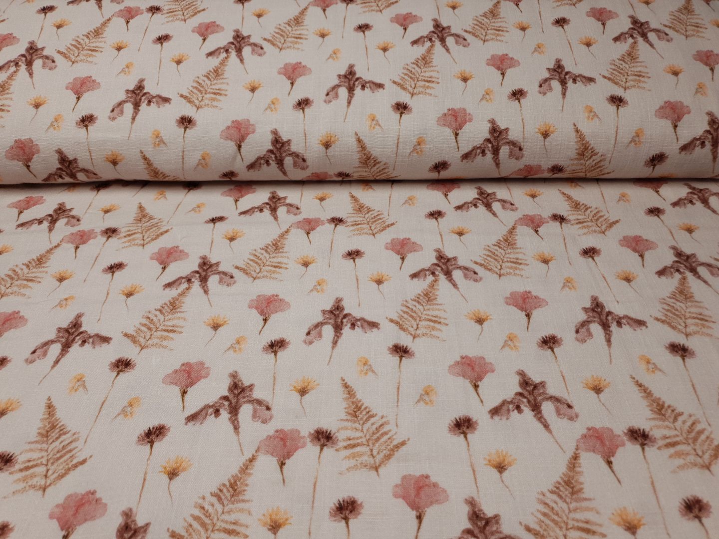 Muslin-Double Gaze Wild & Airy  rosa/braun/pink