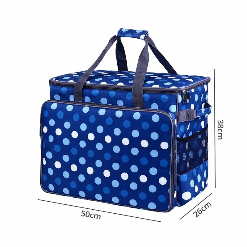 Nähmaschinentasche mit Trolley blau
