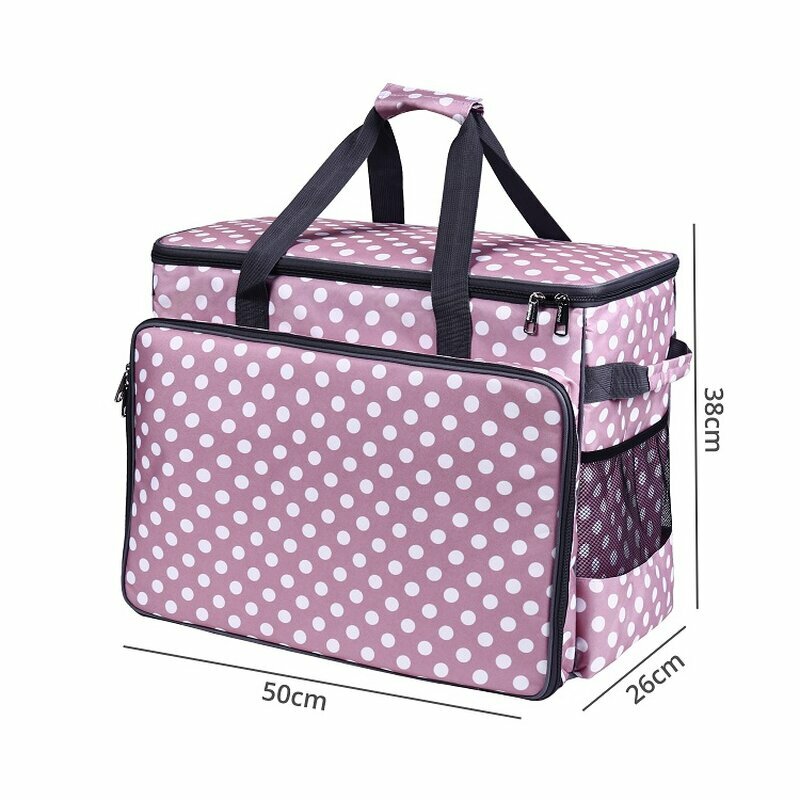 Nähmaschinentasche mit Trolley rosa