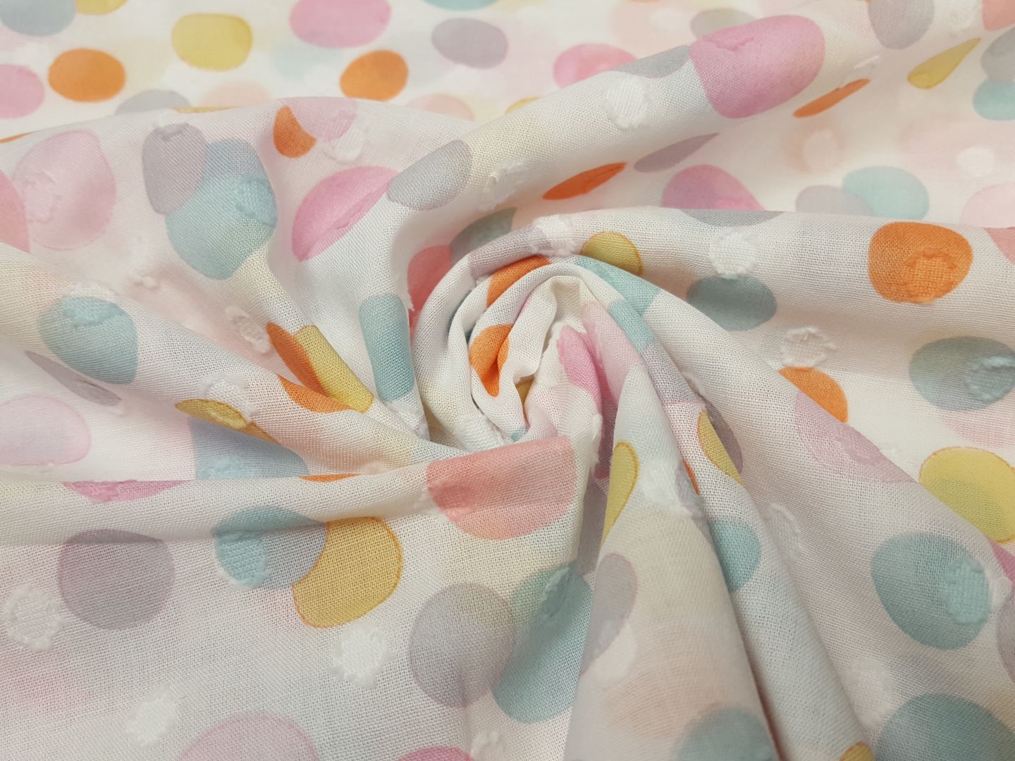 Only Dots weiss/pastell