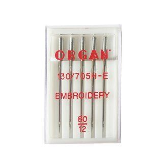 Organ 130/705 H-E Embroidery 5x 080 Nähmaschinennadel