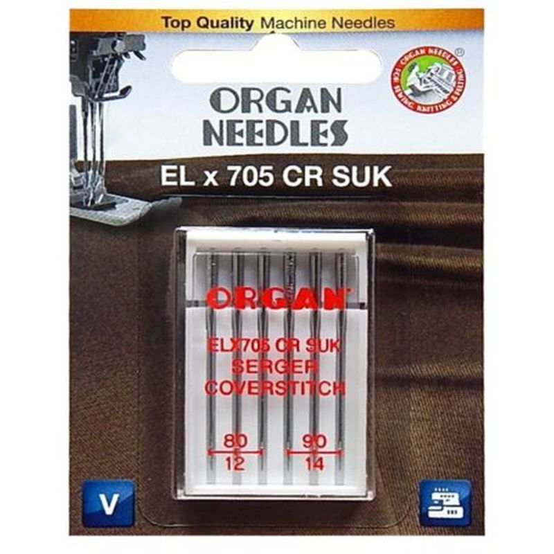 Organ EL x 705 CR SUK 80/90er Cover-Overlock Nadeln
