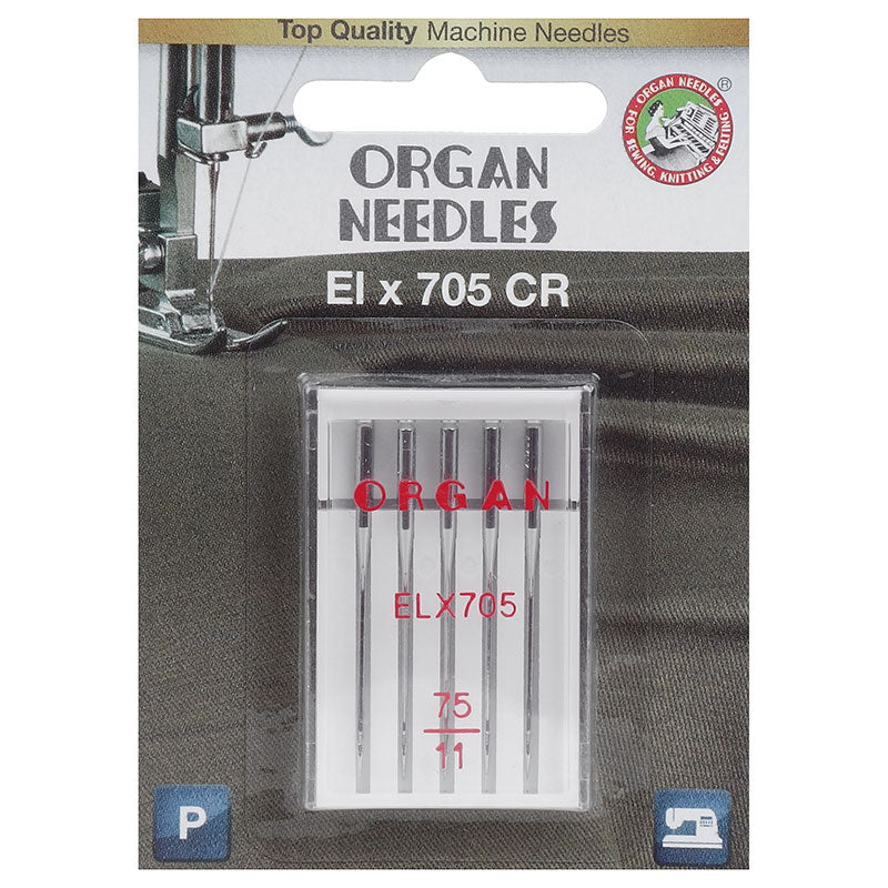 Organ Needle Chromium EL x 705, 5x 075 Cover-Overlock Nadeln