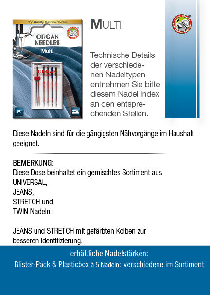 Organ Multi Box 5x 130-705 H Nähmaschinennadel