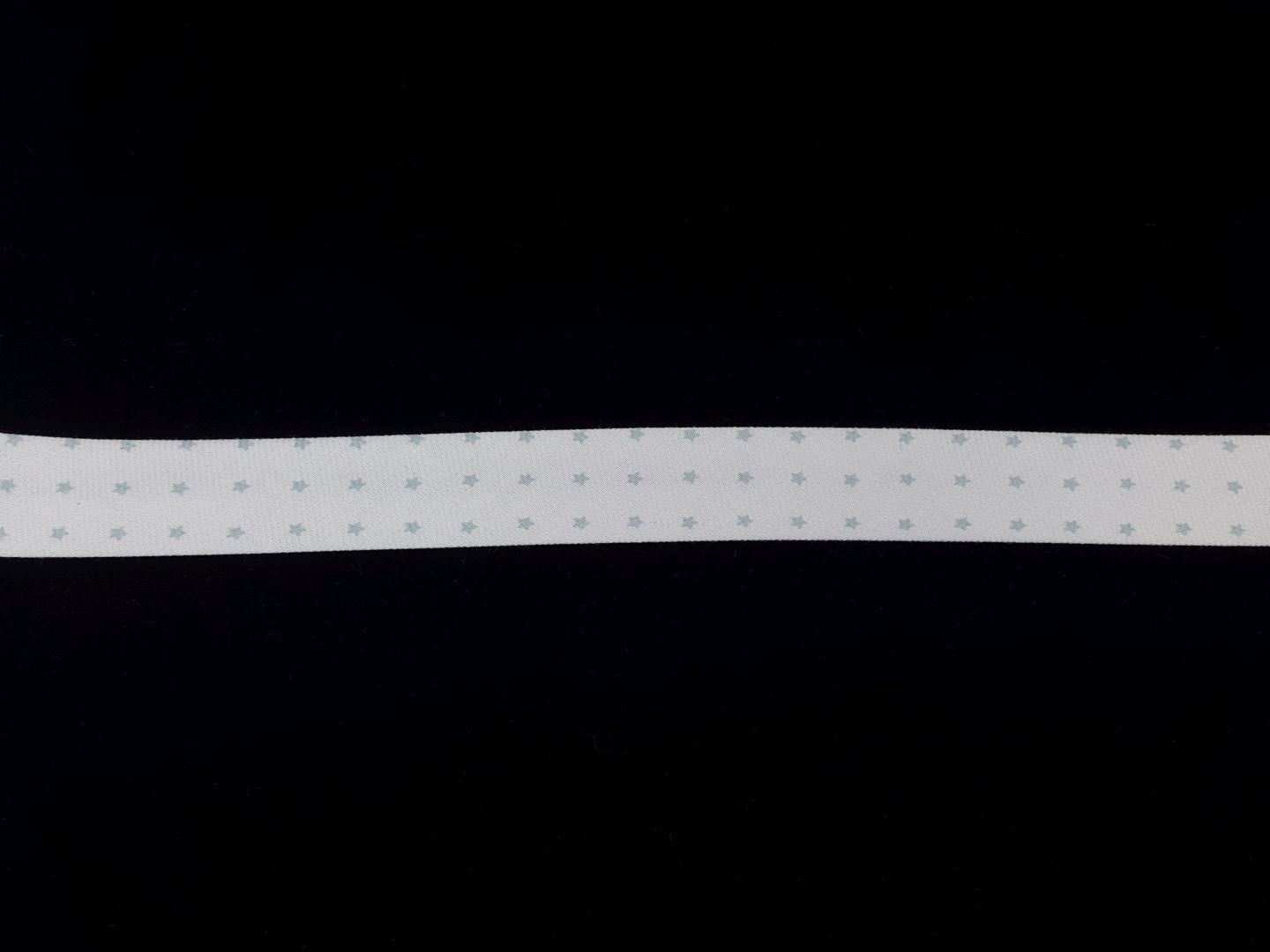 Organic Schrägband mit Sternen ecru/dustymint