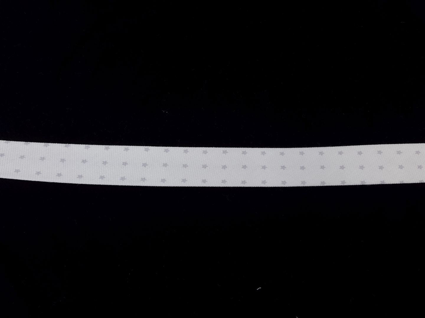Organic Schrägband mit Sternen ecru/hellgrau