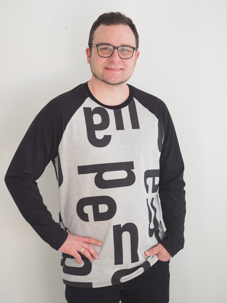 Papierschnittmuster Raglanshirt Herren von Fadenkäfer