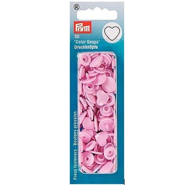 Prym Druckknöpfe Herz rosa