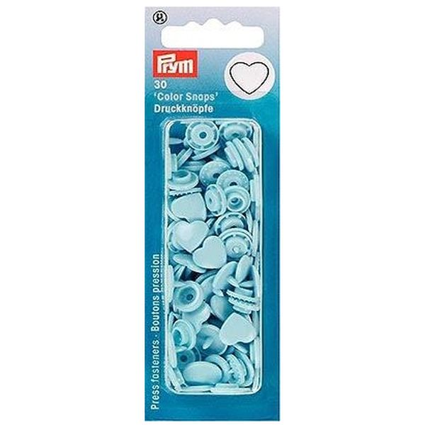 Prym Druckknöpfe Herz hellblau