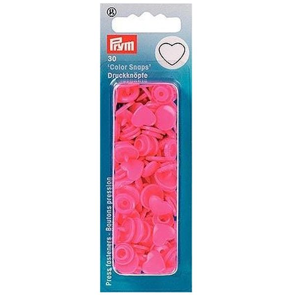 Prym Druckknöpfe Herz pink