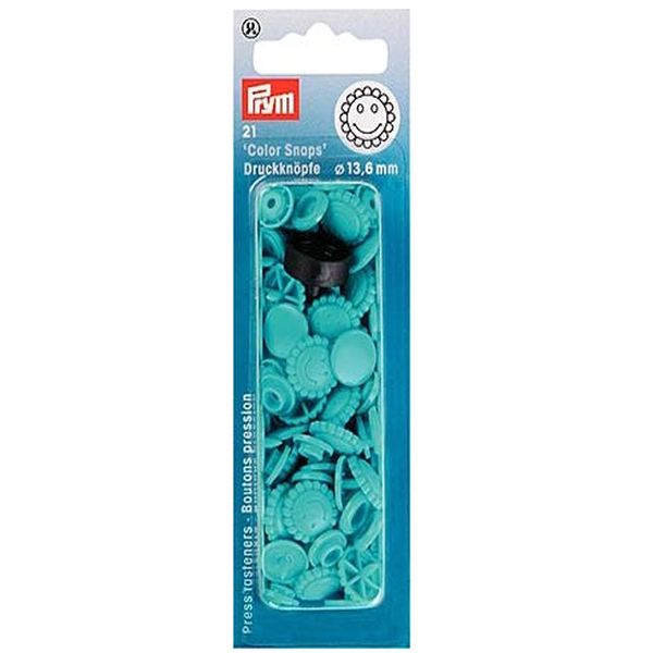 Prym Druckknöpfe Blume türkis