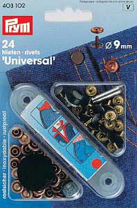 PRYM Nieten 9mm sortiert altkupfer/brüniert