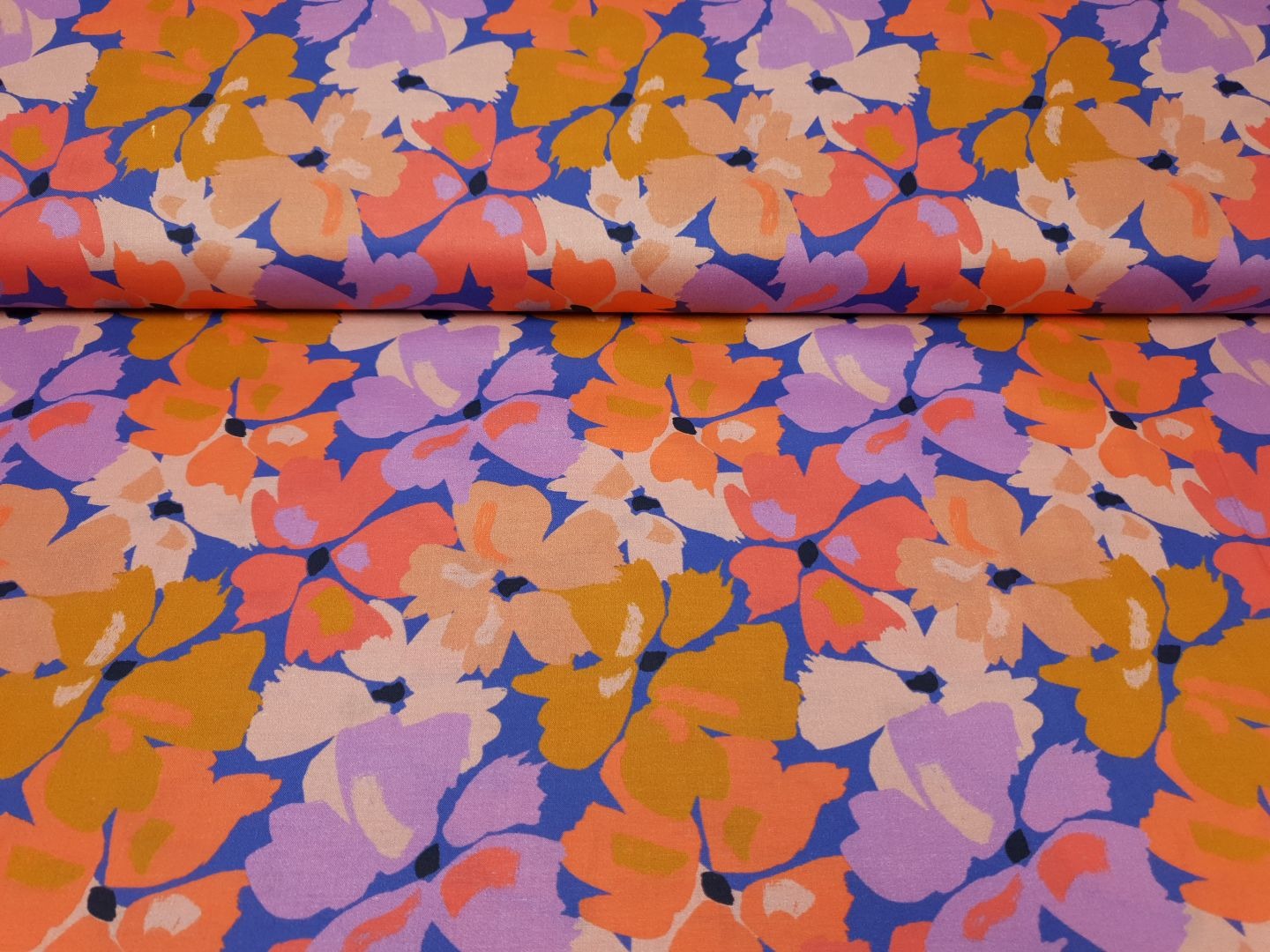 Painted Flowers royal/bunt