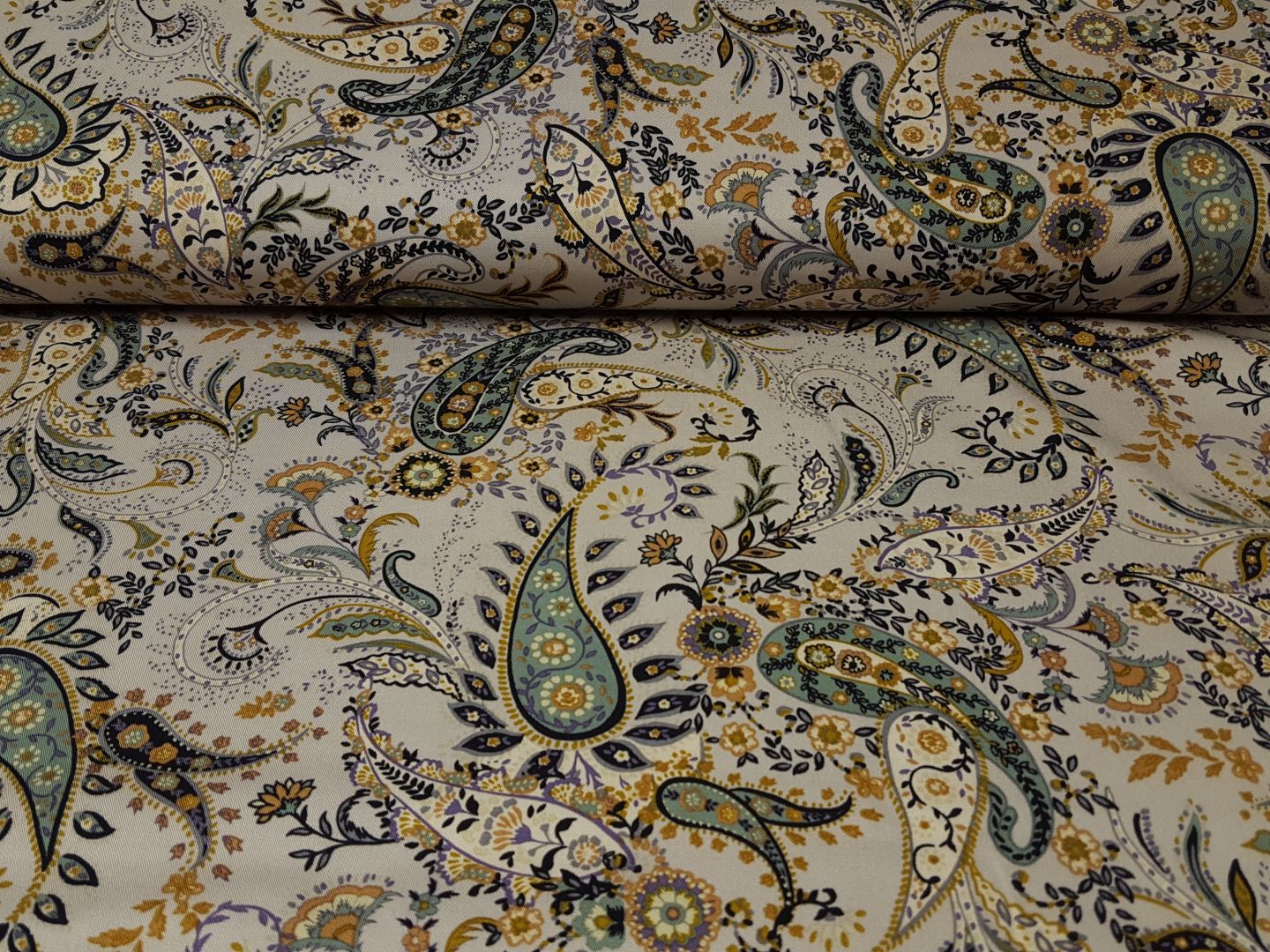 Paisley sand/dustymint/ocker