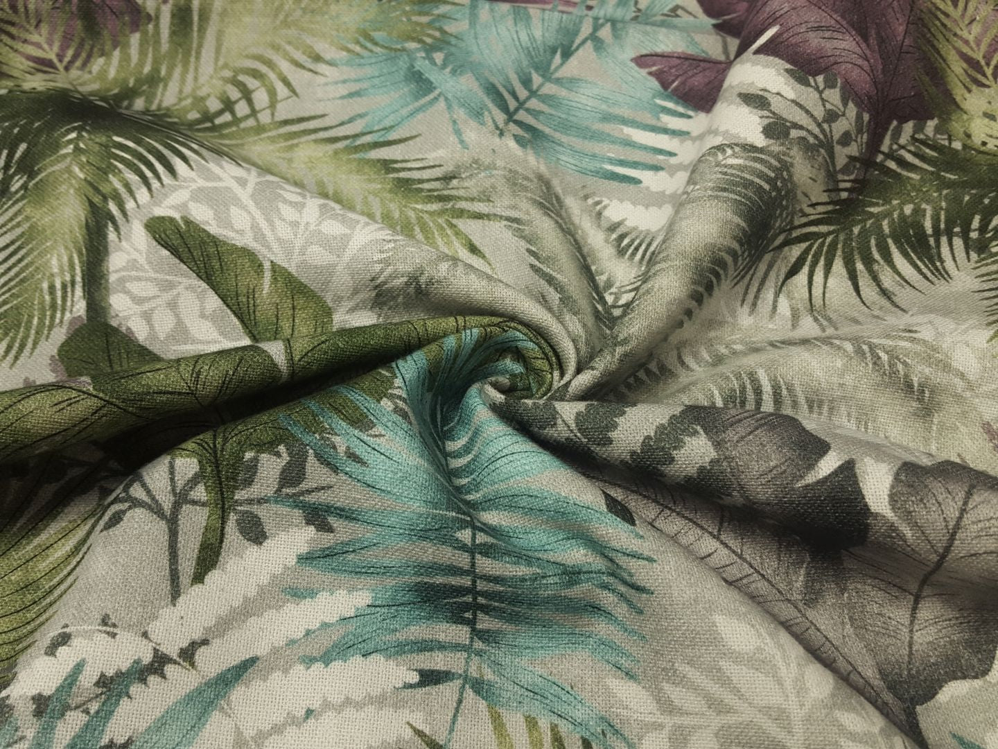 Einzelstück Palm Garden hellgrau/violett/türkis
