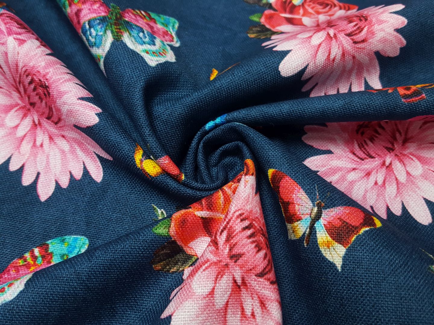 Panama jeansblau/bunt