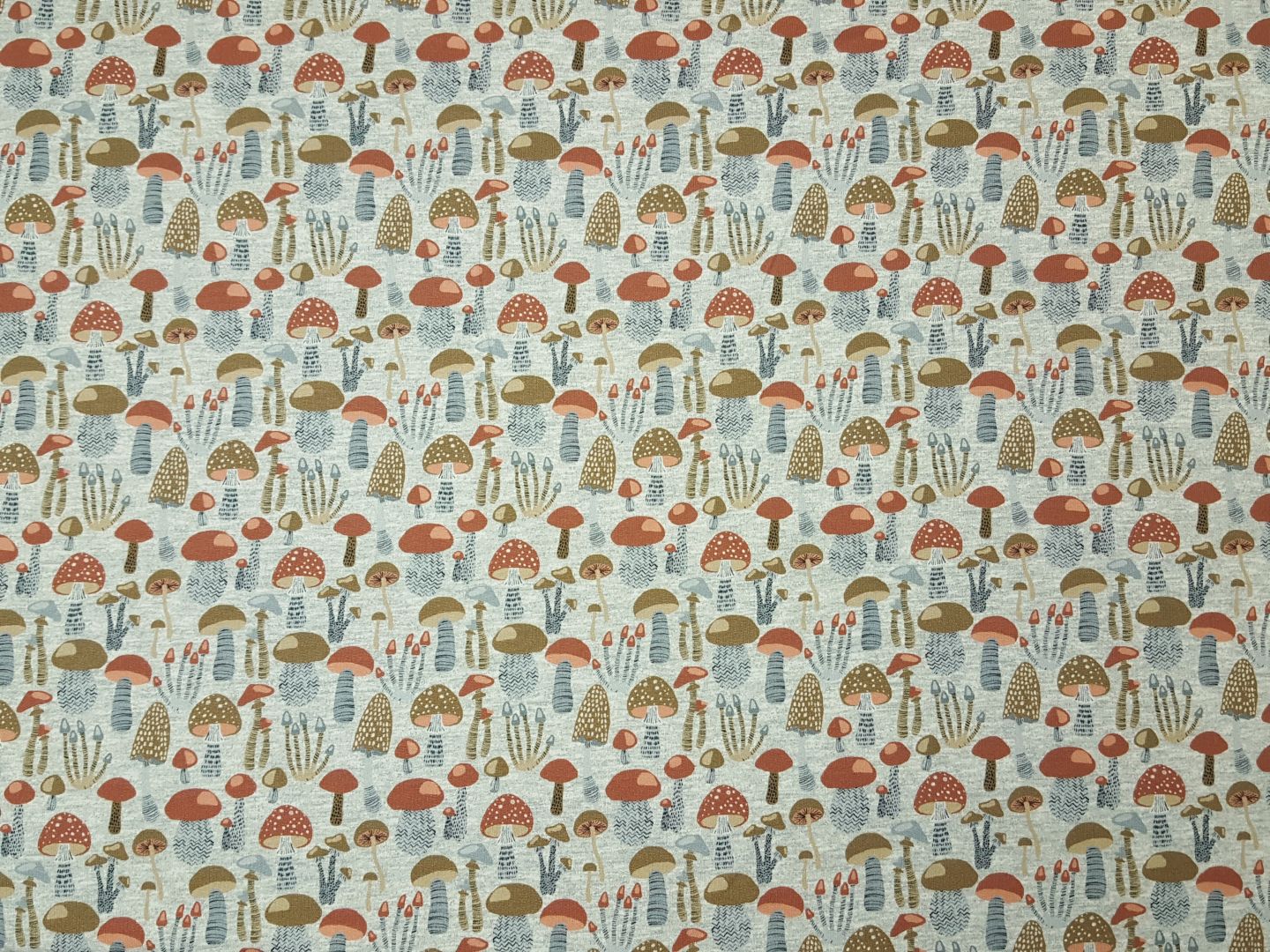 Panel Forrest Fungi hellgrau melange/beige/terracotta