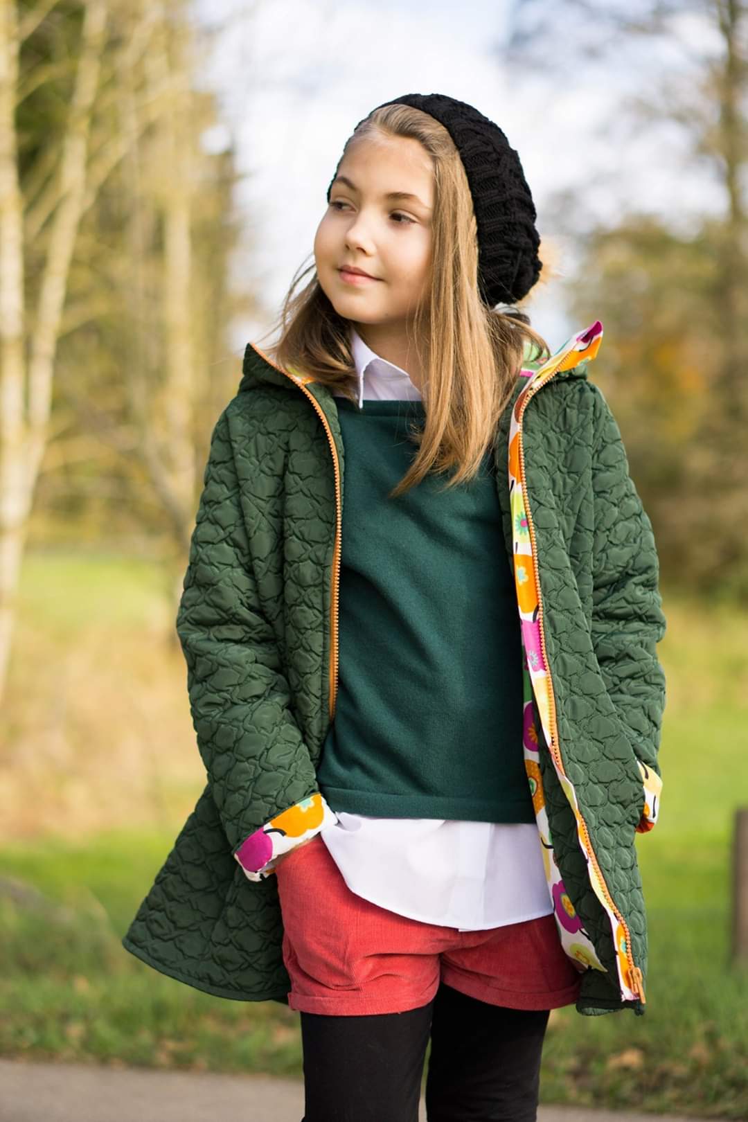 Papierschnittmuster Alex Parka-Mantel Kinder von Fadenkäfer