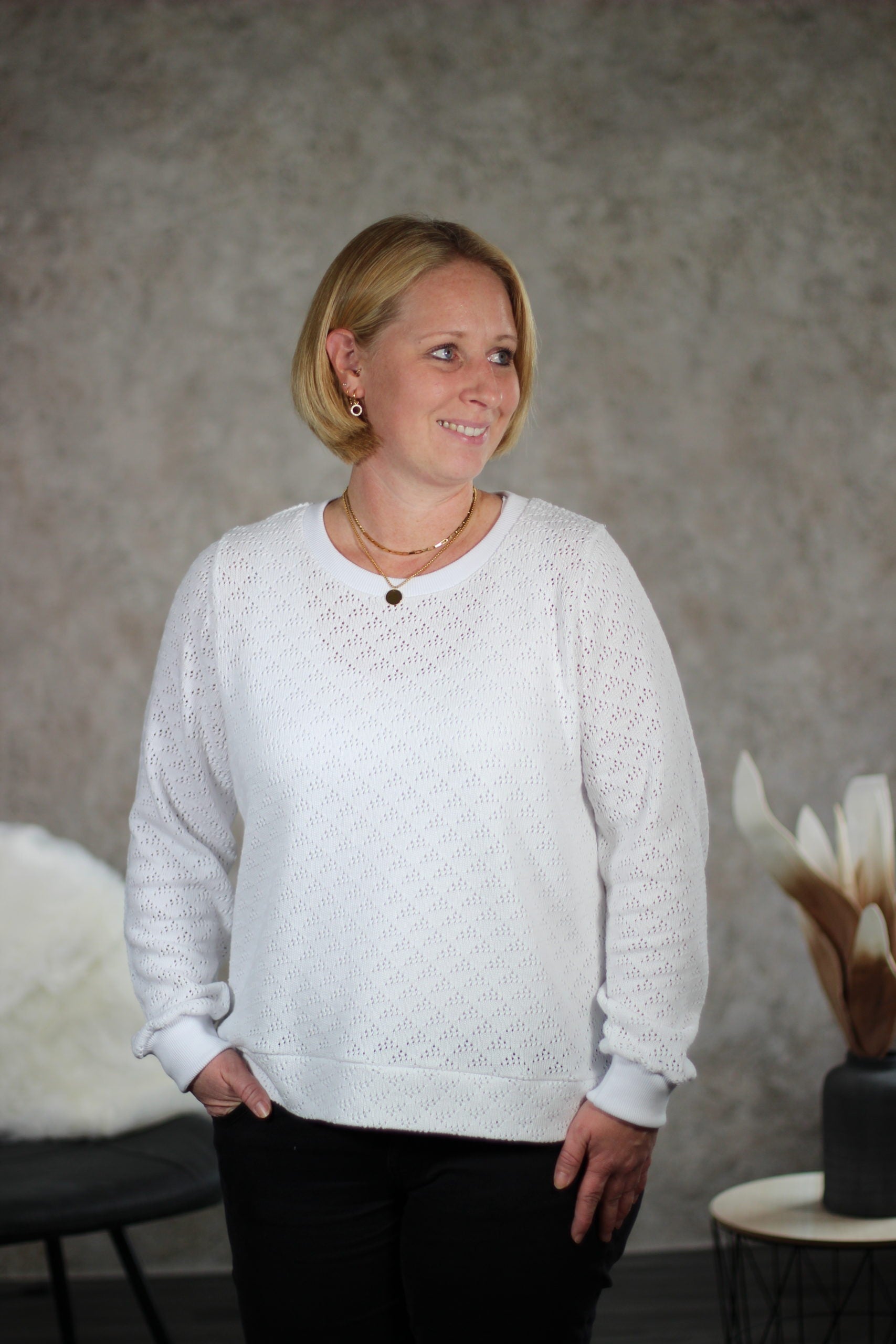 Papierschnittmuster Basic-Pullover Damen von Fadenkäfer