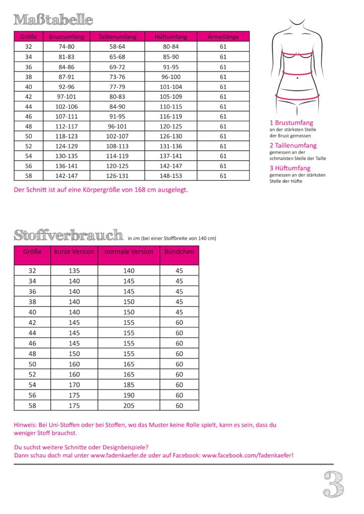 Papierschnittmuster Basic-Pullover Damen von Fadenkäfer