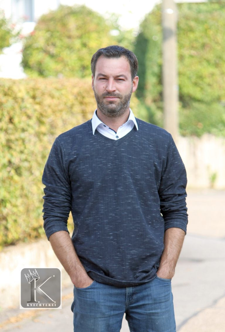Papierschnittmuster Basic-Pullover Herren von Fadenkäfer