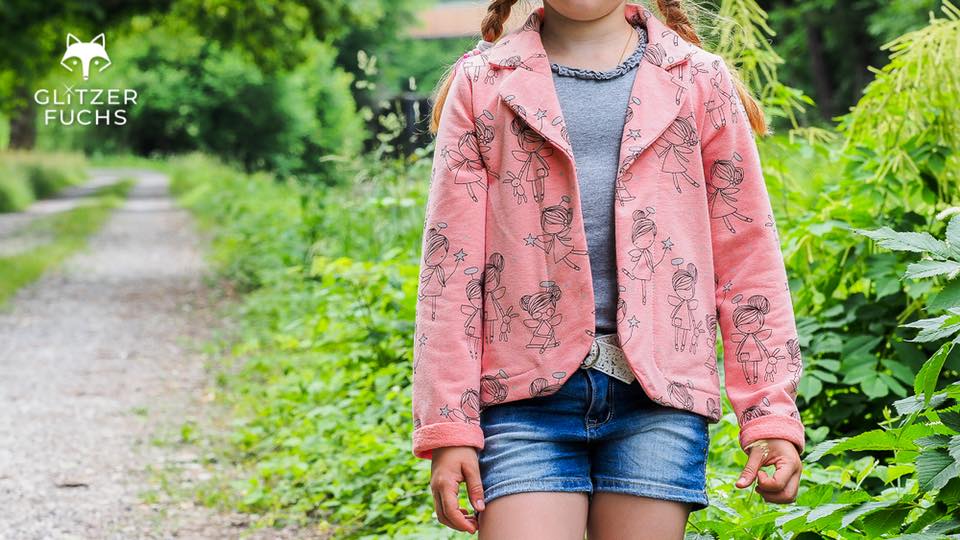 Papierschnittmuster Blazer Kinder von Fadenkäfer