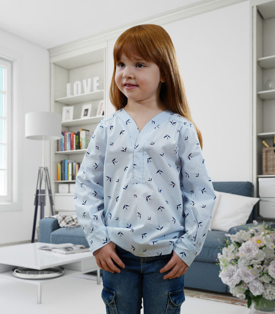 Papierschnittmuster Bluse Cleo Kinder von Fadenkäfer