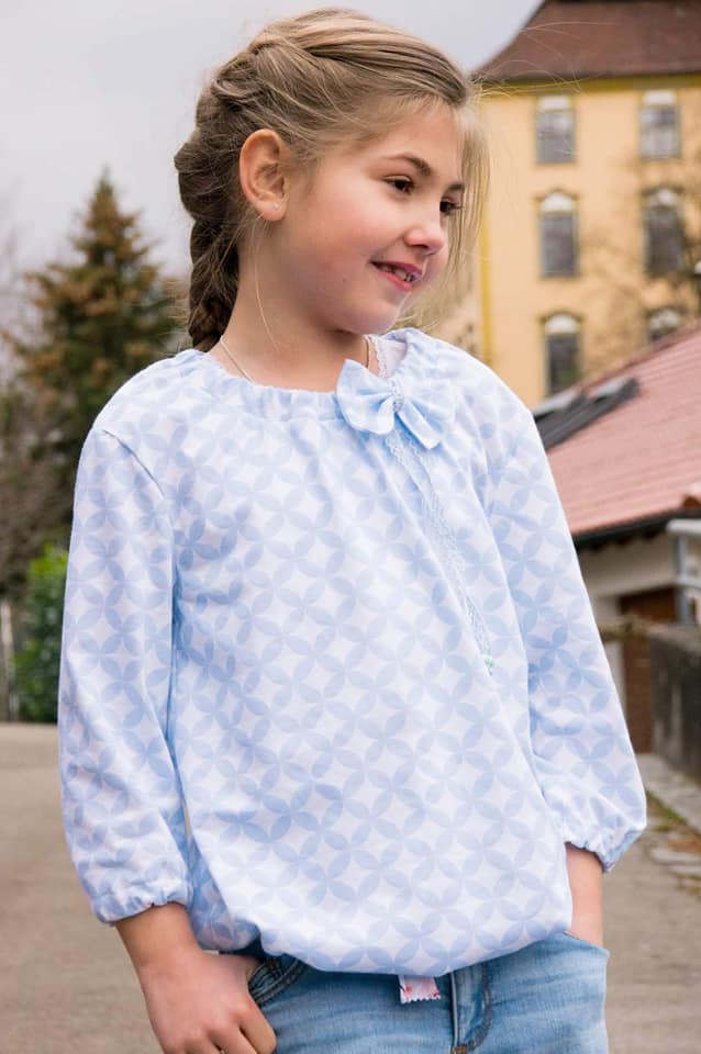 Papierschnittmuster Bluse Elo für Kinder von Fadenkäfer