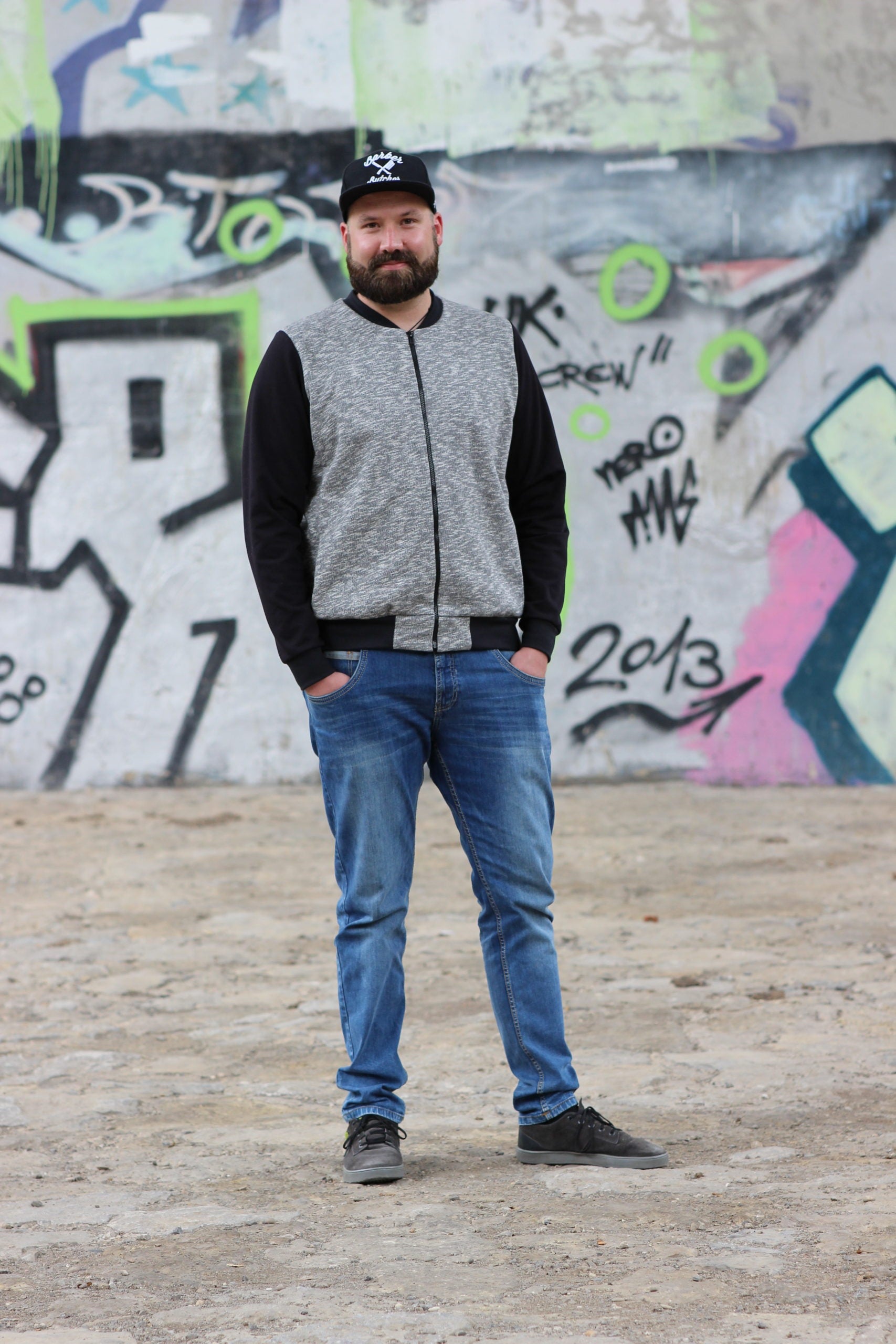 Papierschnittmuster College Jacke Herren von Fadenkäfer