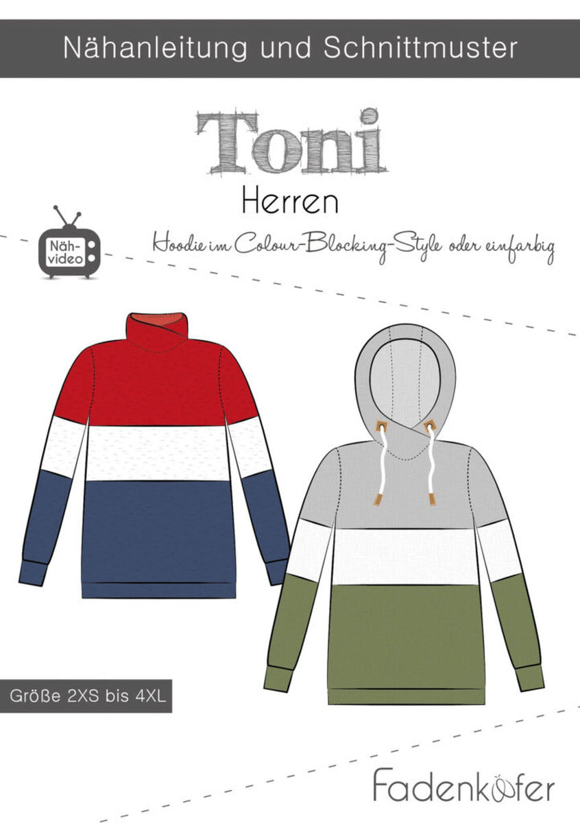 Papierschnittmuster Basic-Pullover Damen von Fadenkäfer