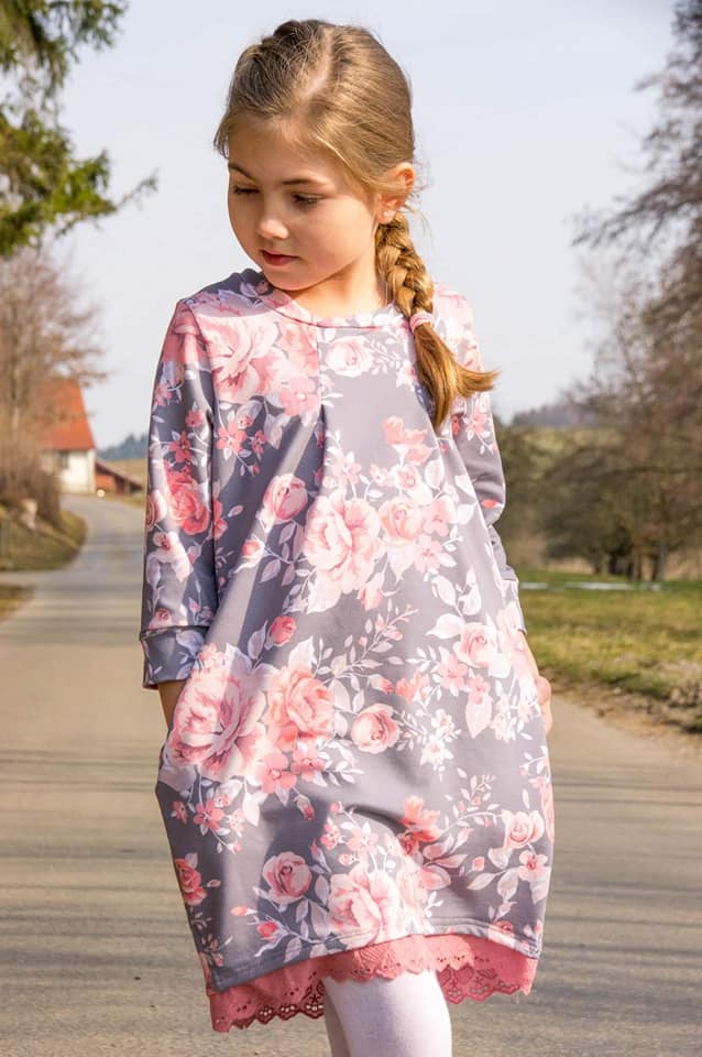 Papierschnittmuster Kleid Amelie Kinder von Fadenkäfer