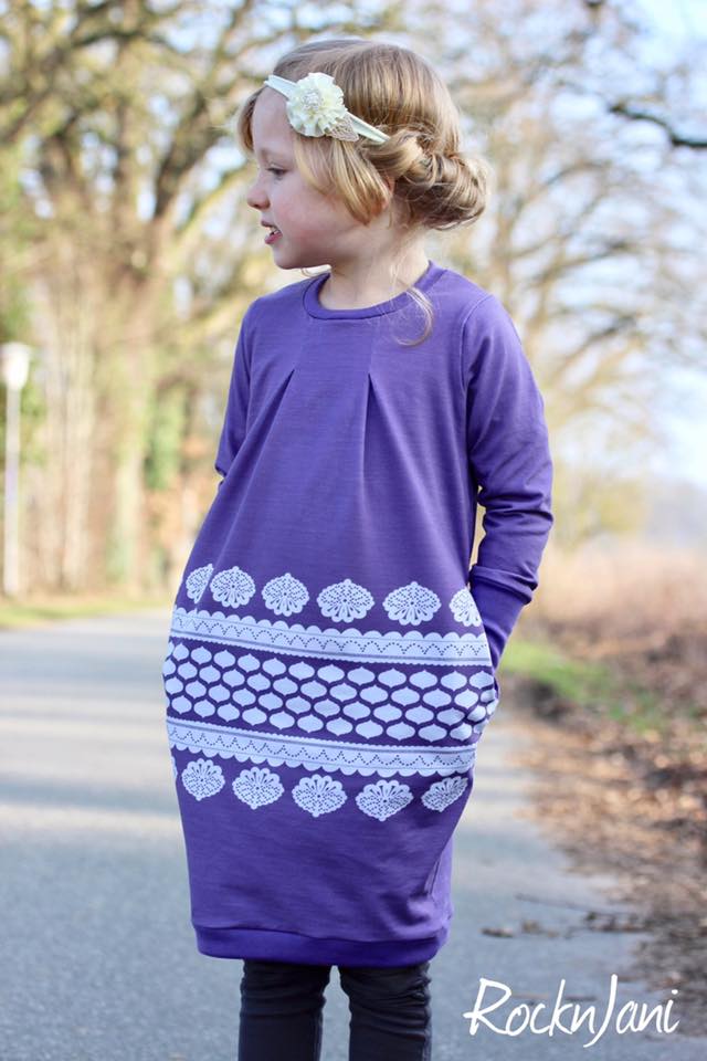 Papierschnittmuster Kleid Amelie Kinder von Fadenkäfer