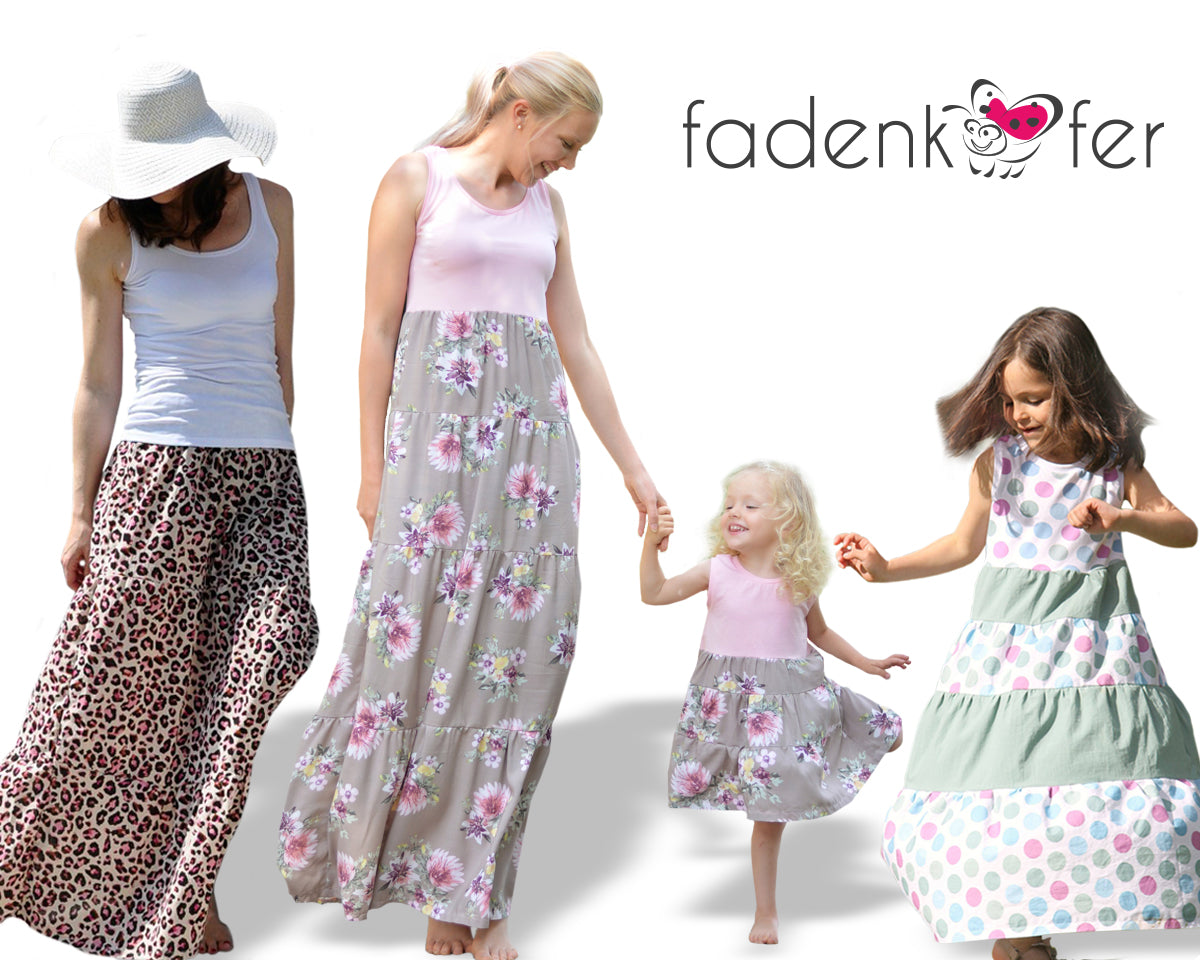 Papierschnittmuster Kleid Fiona Damen von Fadenkäfer