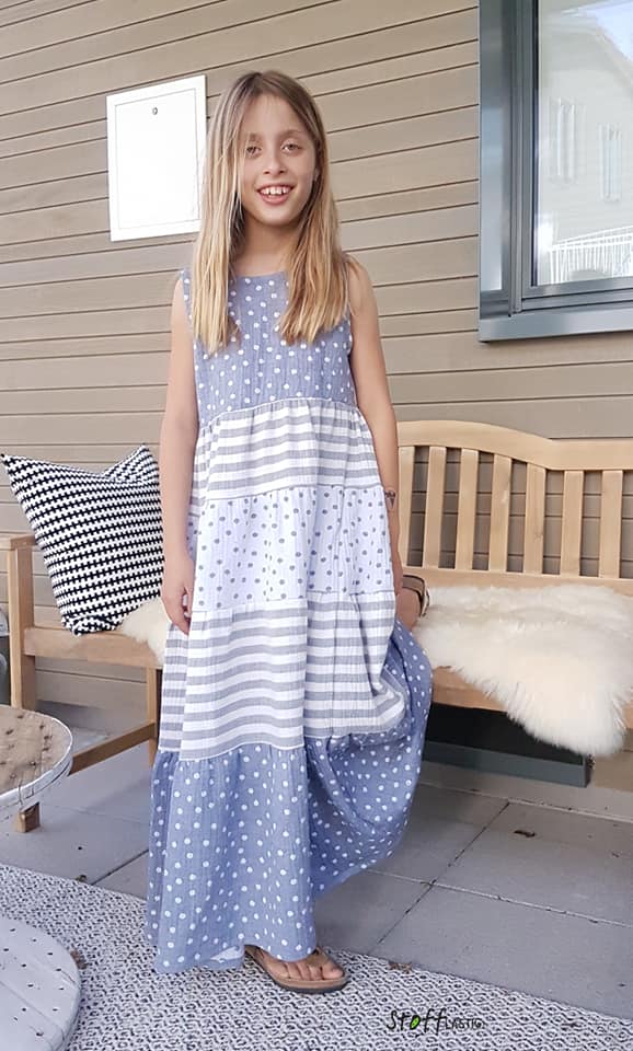 Papierschnittmuster Kleid Fiona für Kinder von Fadenkäfer