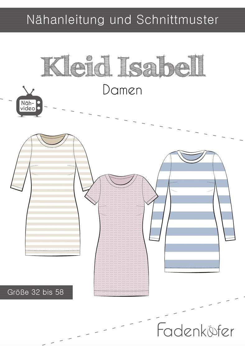 Papierschnittmuster Kleid Isabell Damen von Fadenkäfer