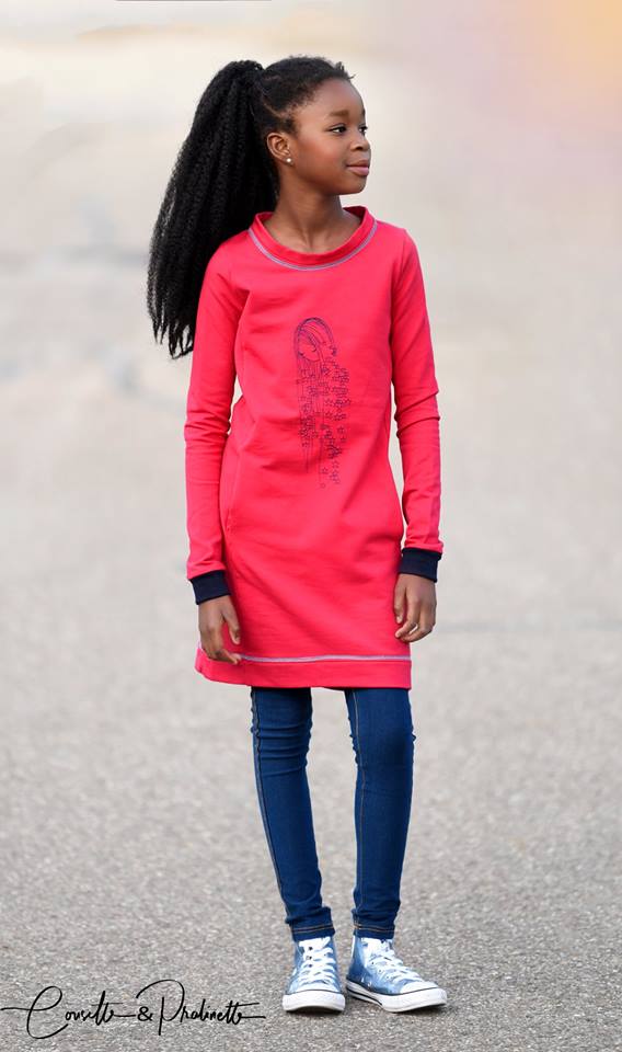 Papierschnittmuster Kleid Mila Kinder von Fadenkäfer