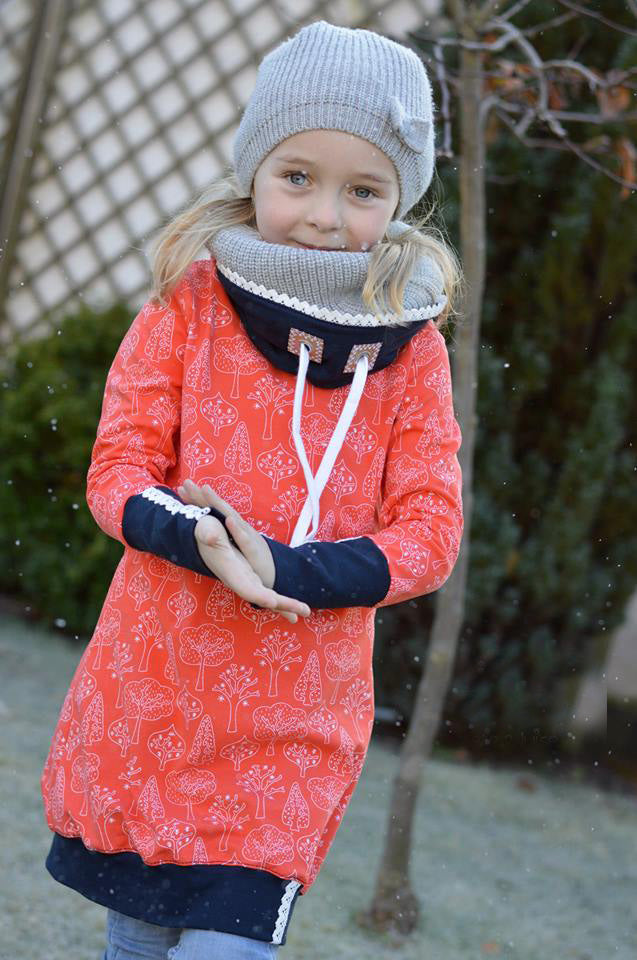 Papierschnittmuster Kleid Nieke Kinder von Fadenkäfer